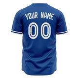 Custom Royal Baseball Jersey (With White Color)