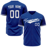 Custom Royal Baseball Jersey (With White Color)