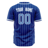 Custom Royal Baseball Jersey (With Light Blue Light Blue Pinstripe)