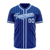 Custom Royal Baseball Jersey (With Light Blue Light Blue Pinstripe)