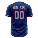 Custom Royal Baseball Jersey (With Light Blue Color)