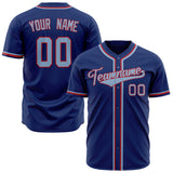 Custom Royal Baseball Jersey (With Light Blue Color)