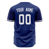 Custom Royal Baseball Jersey (With White Color)