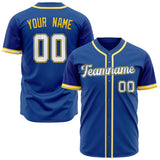 Custom Royal Baseball Jersey (With White Color)