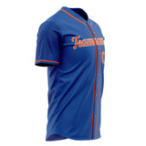 Custom Royal Baseball Jersey (With Orange Color)