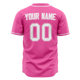 Custom Pink Baseball Jersey (With White Color)