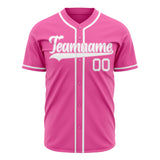 Custom Pink Baseball Jersey (With White Color)