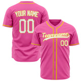 Custom Pink Baseball Jersey (With White Color)