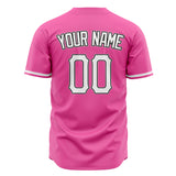 Custom Pink Baseball Jersey (With White Color)