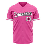 Custom Pink Baseball Jersey (With White Color)