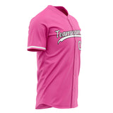 Custom Pink Baseball Jersey (With White Color)