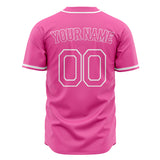 Custom Pink Baseball Jersey (With White Color)