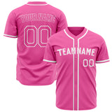 Custom Pink Baseball Jersey (With White Color)