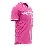 Custom Pink Baseball Jersey (With White Color)