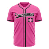 Custom Pink Baseball Jersey (With Black Color)