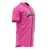 Custom Pink Baseball Jersey (With Black Color)