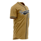 Custom Old Gold Baseball Jersey (With Black Color)