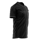 Custom Black Baseball Jersey (With Steel Gray Color)