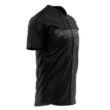 Custom Black Baseball Jersey (With Gray Color)