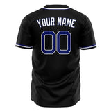 Custom Black Baseball Jersey (With White Color)