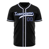 Custom Black Baseball Jersey (With White Color)