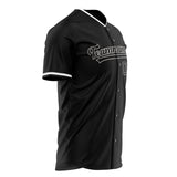 Custom Black Baseball Jersey (With White Color)