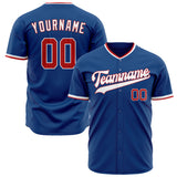 Custom Blue Baseball Jersey (With White Color)