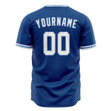 Custom Blue Baseball Jersey (With White Color)