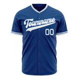 Custom Blue Baseball Jersey (With White Color)