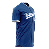 Custom Blue Baseball Jersey (With White Color)