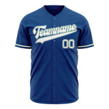 Custom Blue Baseball Jersey (With White Color)