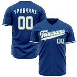 Custom Blue Baseball Jersey (With White Color)