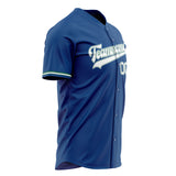 Custom Blue Baseball Jersey (With White Color)