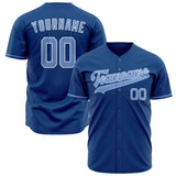 Custom Blue Baseball Jersey (With Light Blue Color)