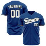 Custom Blue Baseball Jersey (With White Color)