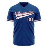 Custom Blue Baseball Jersey (With White Color)