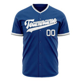 Custom Blue Baseball Jersey (With White Color)