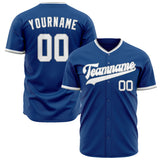 Custom Blue Baseball Jersey (With White Color)