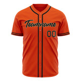 Custom Orange Baseball Jersey (With Black Color)