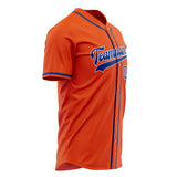 Custom Orange Baseball Jersey (With Royal Color)