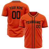 Custom Orange Baseball Jersey (With Black Color)