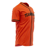 Custom Orange Baseball Jersey (With Black Color)