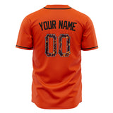 Custom Orange Baseball Jersey (With Black Color)