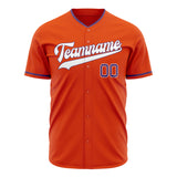 Custom Orange Baseball Jersey (With White Color)
