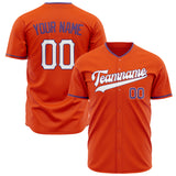 Custom Orange Baseball Jersey (With White Color)