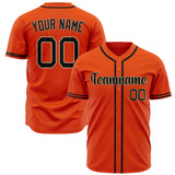 Custom Orange Baseball Jersey (With Black Color)