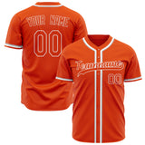 Custom Orange Baseball Jersey (With White Color)