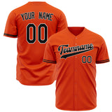 Custom Orange Baseball Jersey (With Black Color)