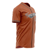 Custom Texas Orange Baseball Jersey (With Steel Gray Color)