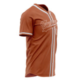 Custom Texas Orange Baseball Jersey (With White Color)